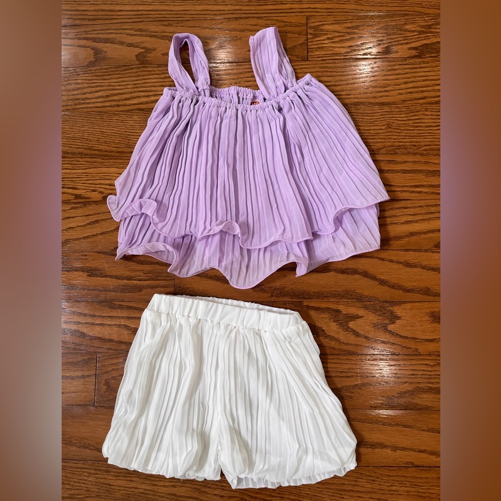 Girls 2 piece dressy shirt set